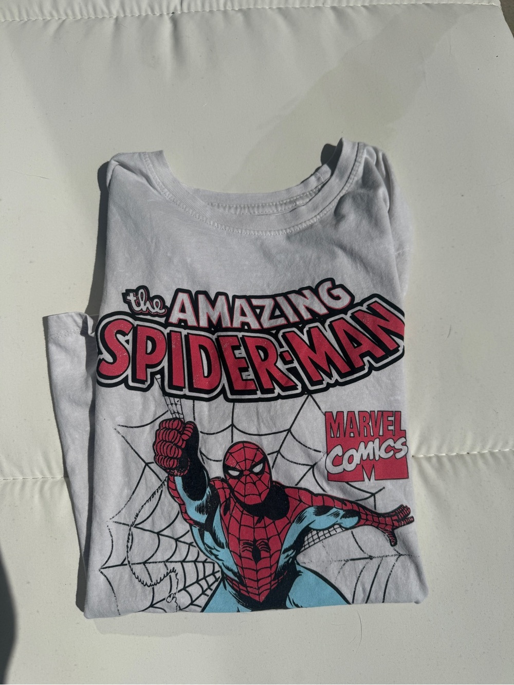 Marvel Spider-Man Graphic Tee in White, Red & Blue